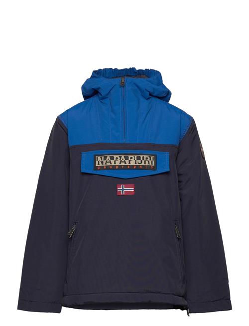 Rainforest Pocket Winter Anorak Jacket Napapijri Blue