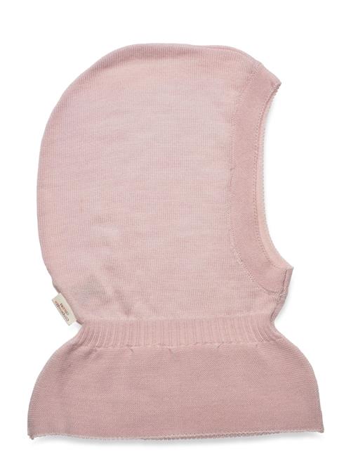 Lt. Knitted Merino Balaclava With Frill Copenhagen Colors Pink