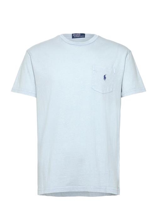 Classic Fit Cotton-Linen Pocket T-Shirt Polo Ralph Lauren Blue