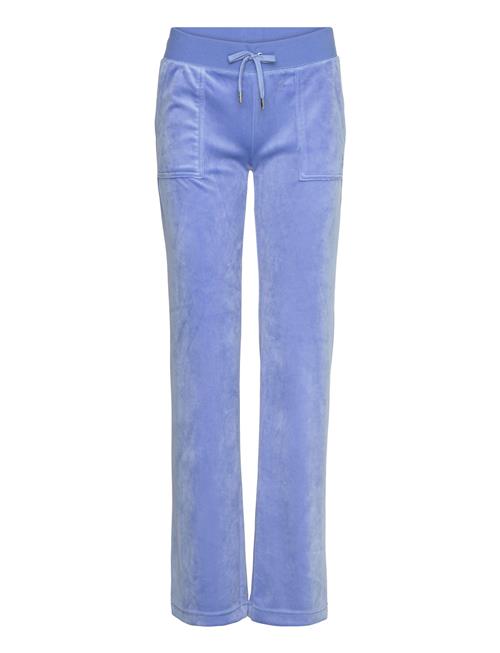 Del Ray Classic Velour Pant Pocket Design Grayed Jade Juicy Couture Blue