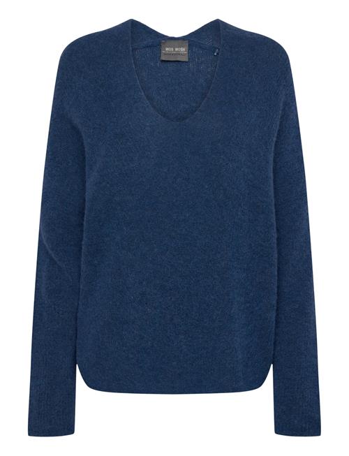 Mmthora V-Neck Knit MOS MOSH Blue