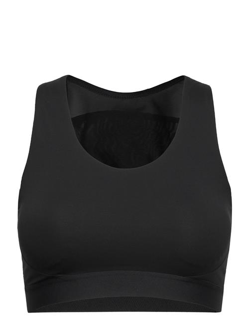 Se Nb Sleek Medium Support Pocket Sports Bra New Balance Black ved Booztlet