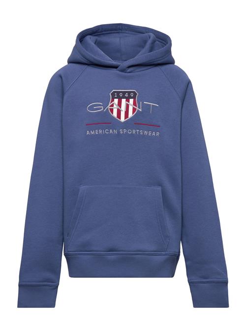 Se Archive Shield Hoodie GANT Blue ved Booztlet