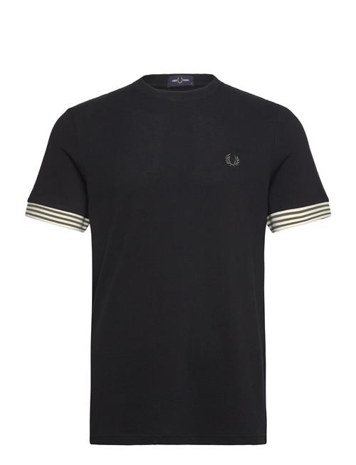 Striped Cuff T-Shirt Fred Perry Black