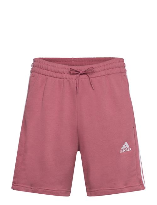 Essentials French Terry 3-Stripes Shorts Adidas Sportswear Red