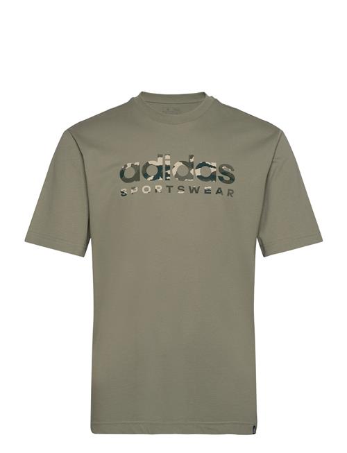 Camo Linear Graphic Tee Adidas Sportswear Khaki