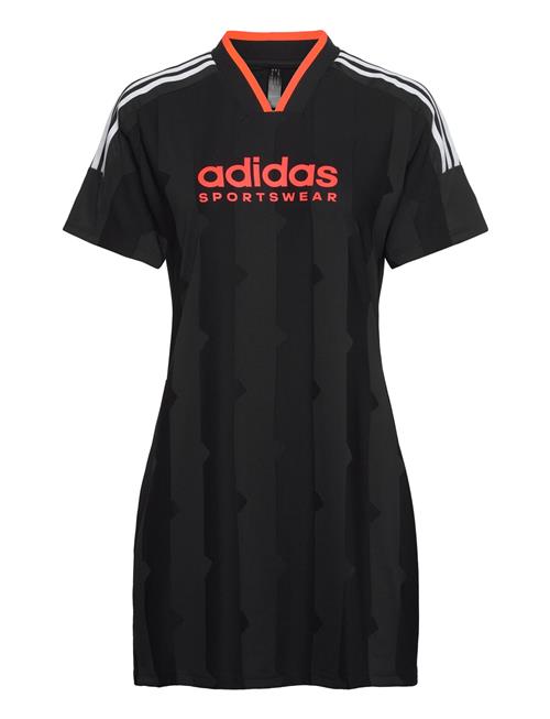 Tiro Cut 3 Stripes Jacquard T-Shirt Dress Adidas Sportswear Black