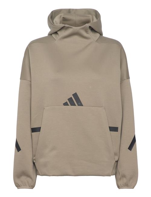 Se Z.n.e. Hooded Sweatshirt Adidas Sportswear Khaki ved Booztlet