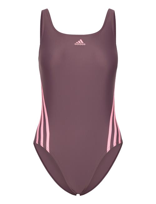 Adidas 3 Stripes Swimsuit Adidas Sportswear Purple