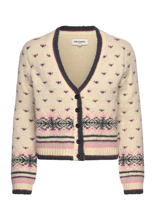 Se Ninall Cardigan Knit Ls Lollys Laundry Beige ved Booztlet