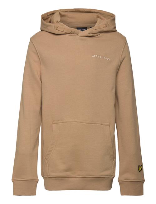 Se Script Embroidered Hoodie Lyle & Scott Beige ved Booztlet