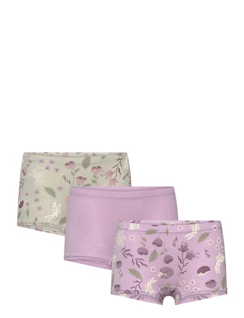 Boxer 3 Pack Romantic Forest Lindex Purple