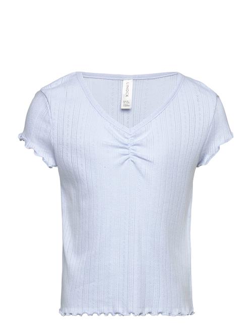 Top V Neck Pointelle Lindex Blue