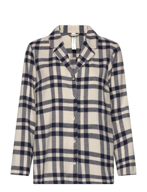 Nightshirt Flannel Check Lindex Cream