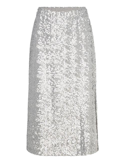 Straight Midi Skirt, 2260 Sequins STINE GOYA Silver