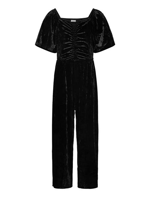 Jumpsuit Crushed Velvet Lindex Black