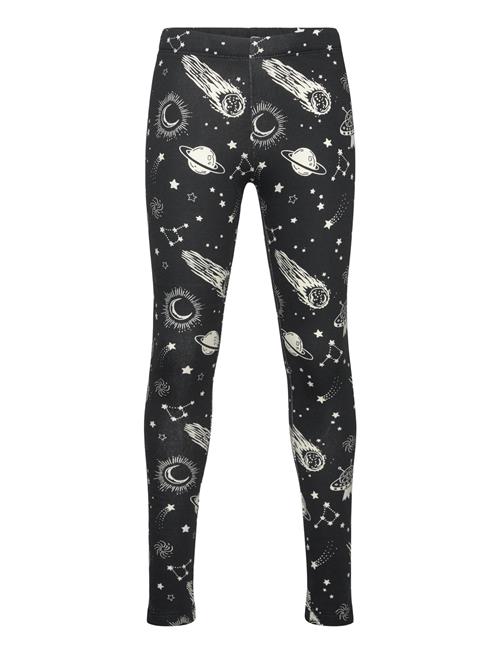 Leggings Space Aop Glow In The Lindex Black