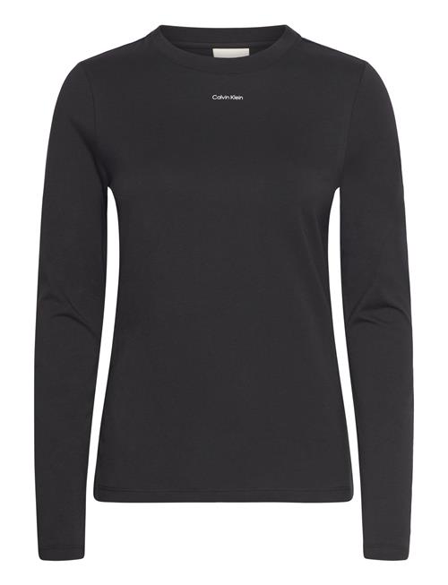 Nano Logo Slim T-Shirt Ls Calvin Klein Black