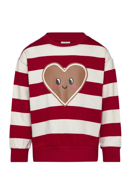 Sweatshirt Heart Front Lindex Red