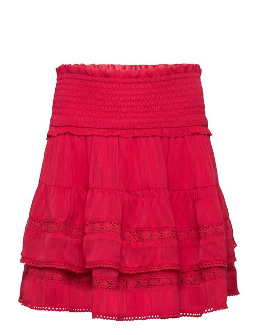 Skirt Flounce With Lace Lindex Red