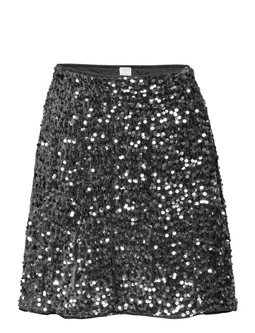 Skirt Sequin Velvet Lindex Grey