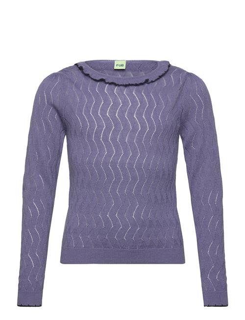 Pointelle Blouse FUB Purple