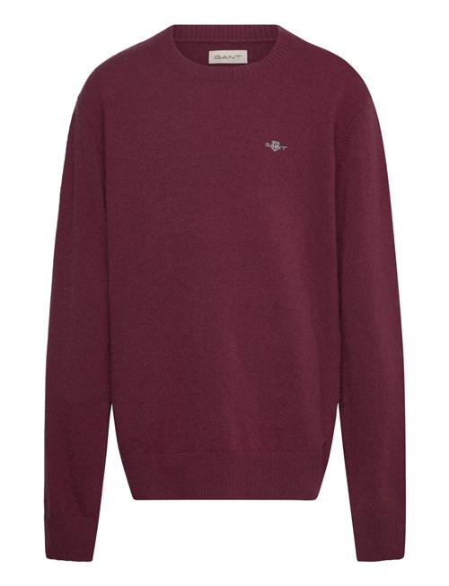 Shield Lambswool C-Neck GANT Burgundy