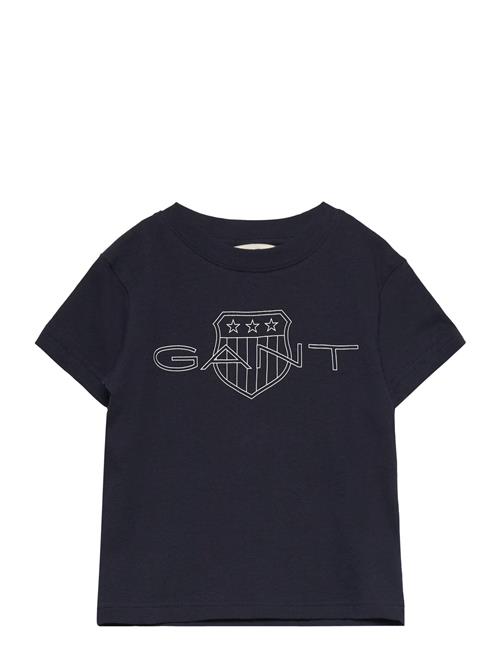 Relaxed Contrast Shield T-Shirt GANT Navy