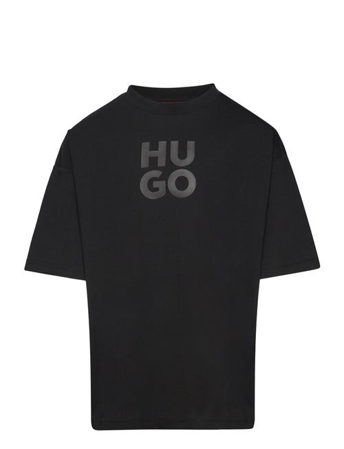 Short Sleeves Tee-Shirt Hugo Kids Black