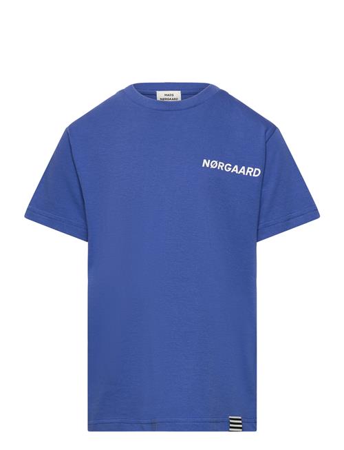 Printed Tee Thorlino Tee Mads Nørgaard Blue