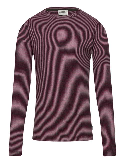 2X2 Cotton Stripe Talino Top Mads Nørgaard Burgundy