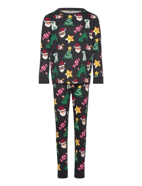 Pyjamas Set All Over Print Lindex Black