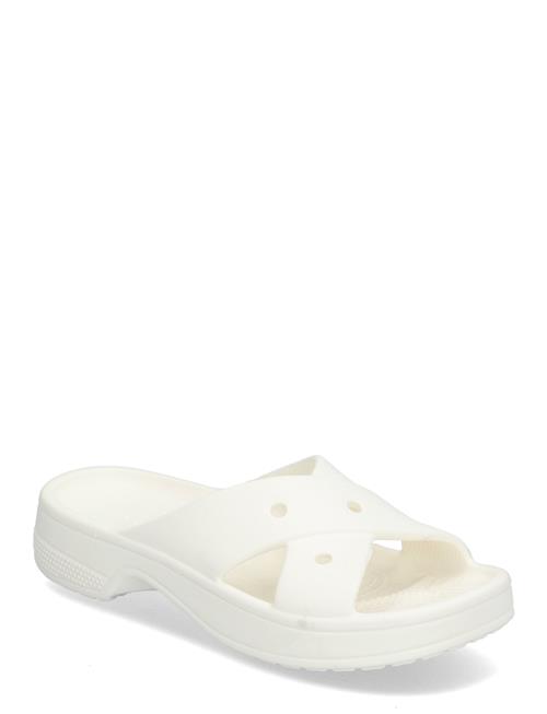 Se Cl Womens Cross Strap Crocs White ved Booztlet