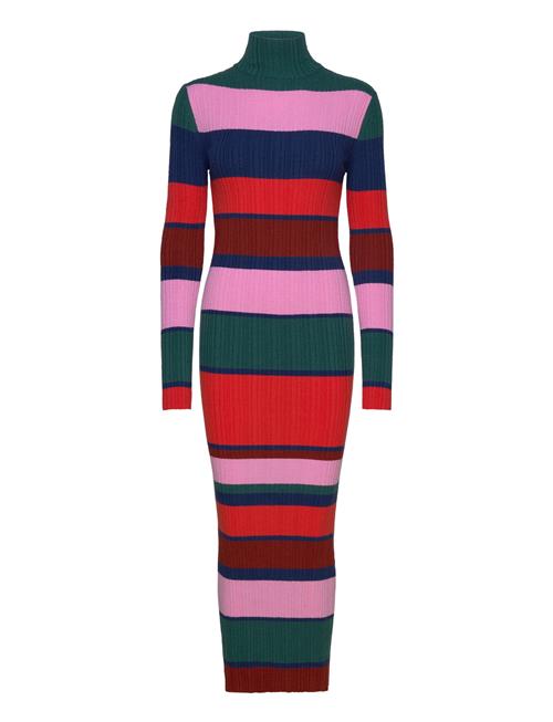 Multicolor Striped Knitted Dress Bobo Choses Patterned