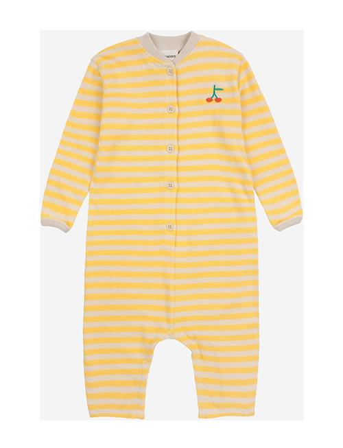 Baby Stripes Terry Overall Bobo Choses Yellow