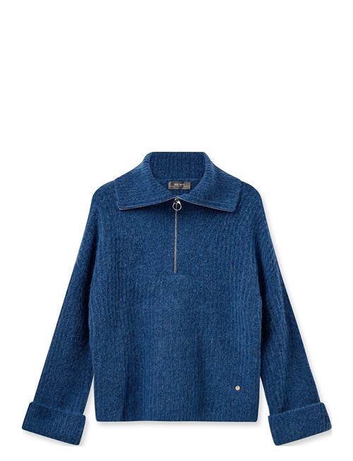 Se Mmsenada Thora Highneck Knit MOS MOSH Blue ved Booztlet