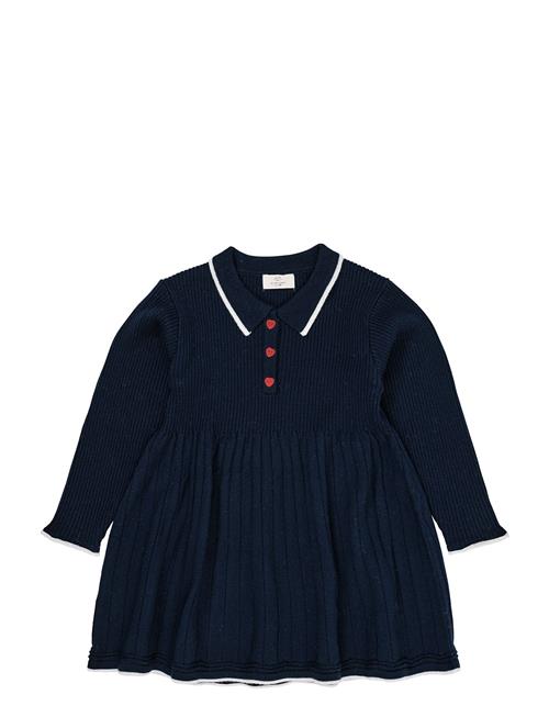 Merino Polo Dress Copenhagen Colors Navy