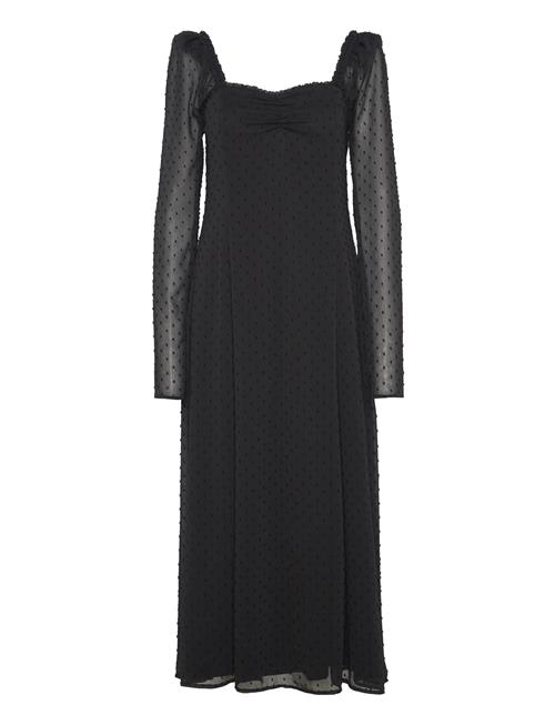 Frilled Ls Midi Dress ROTATE Birger Christensen Black