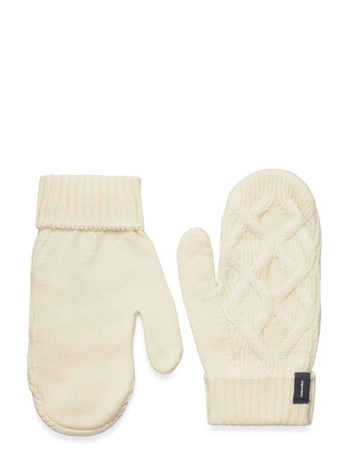 U Mer Cable Knit Mittens Icebreaker Beige