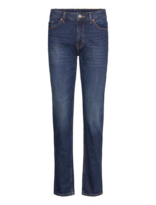 Se Ako Mid Slim Tapered Jeans Monki Blue ved Booztlet