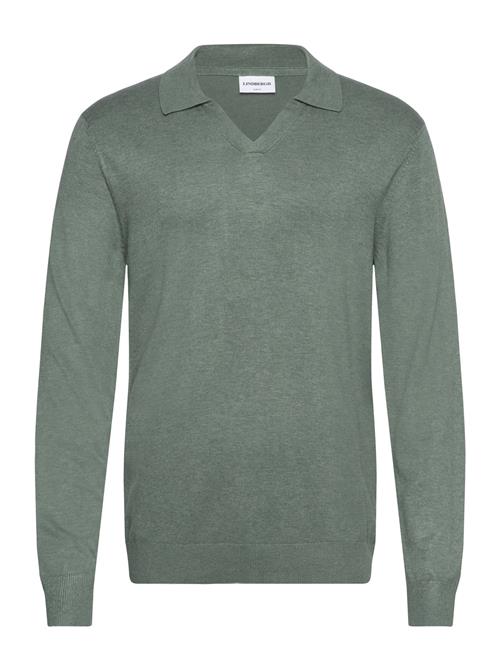 Ecovero L/S V-Neck Polo Lindbergh Green