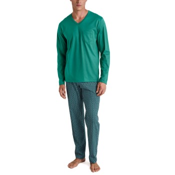 Calida Relax Imprint 3 Pyjamas Blå bomuld X-Large Herre