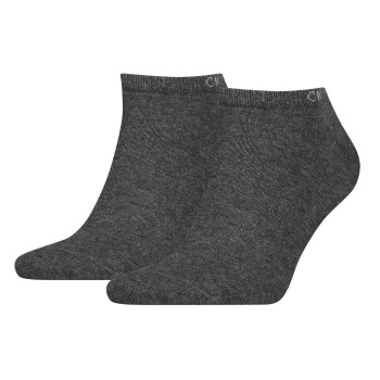 Calvin Klein Legwear Calvin Klein Strømper 2P Men Sneaker Socks Mørkgrå  Str 39/42 Herre