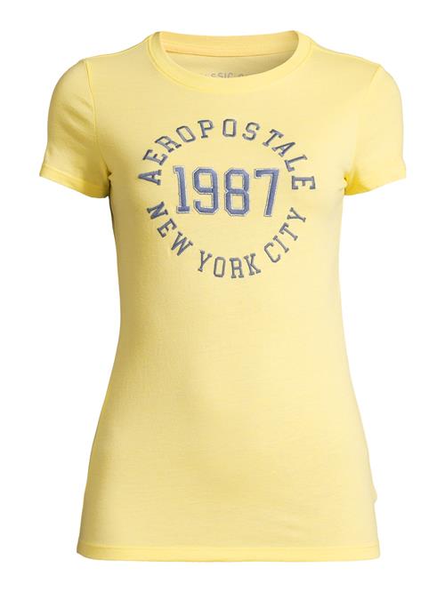 AÉROPOSTALE Shirts 'JKI 1987'  gul / brombær