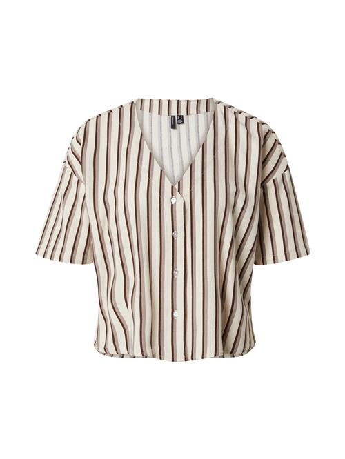 VERO MODA Bluse 'JESMILO'  beige / brun / grå