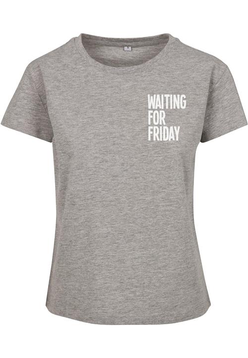 Mister Tee Shirts 'Waiting For Friday'  grå / hvid