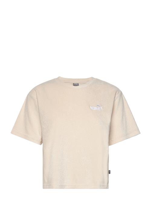 Ess Elevated Relaxed Cropped Tee PUMA Beige