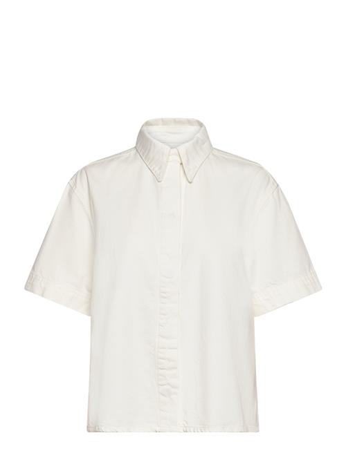 Finley Denim Ss Shirt French Connection Cream