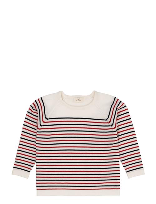 Merino Lt. Knitted Striped Blouse Copenhagen Colors Red