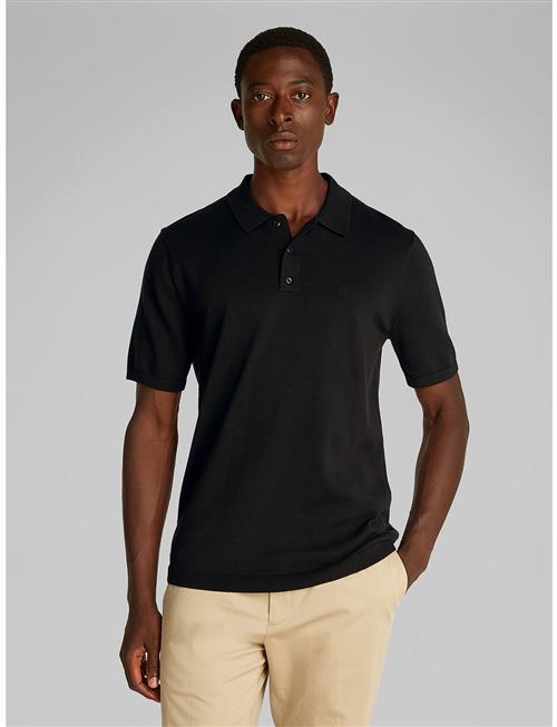 Knitted Supima Cotton Polo S/S Calvin Klein Black